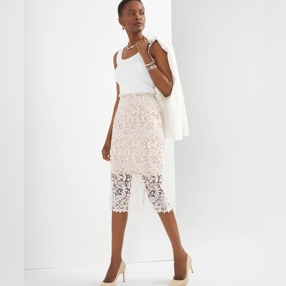WHBM LACE PENCIL SKIRT